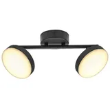 Osram Decor 2er Spot Moon Schwenkbarer Deckenstrahler in Schwarz - warmweißes Licht, funktionales und minimalistisches Design, einfache Montage