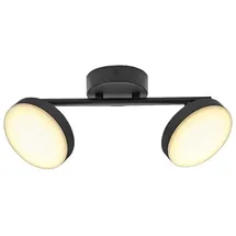 Osram Decor 2er Spot Moon Schwenkbarer Deckenstrahler in Schwarz - warmweißes Licht, funktionales und minimalistisches Design, einfache Montage