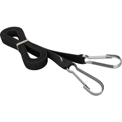 Zugleine mit Karabinerhaken - schwarz