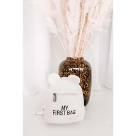 Childhome CHILDHOME, Kinderrucksack Baby, Schule, Kindergarten, Vorschule, Kinderkrippe, Zwei Fächer, Lunchbag/Flaschen geeignet, Abnehmbare Sicherheitsschnalle, Wasserabweisend, My First Bag, Teddy