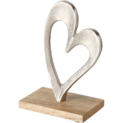 Dekoobjekt OLINA - silber - H 16 cm