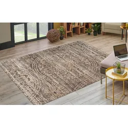 Teppich KAYOOM "Davis 425", beige, B:160cm H:12mm L:230cm, Polyester, Teppiche, edles Design, pflegeleicht, neutrale Farben