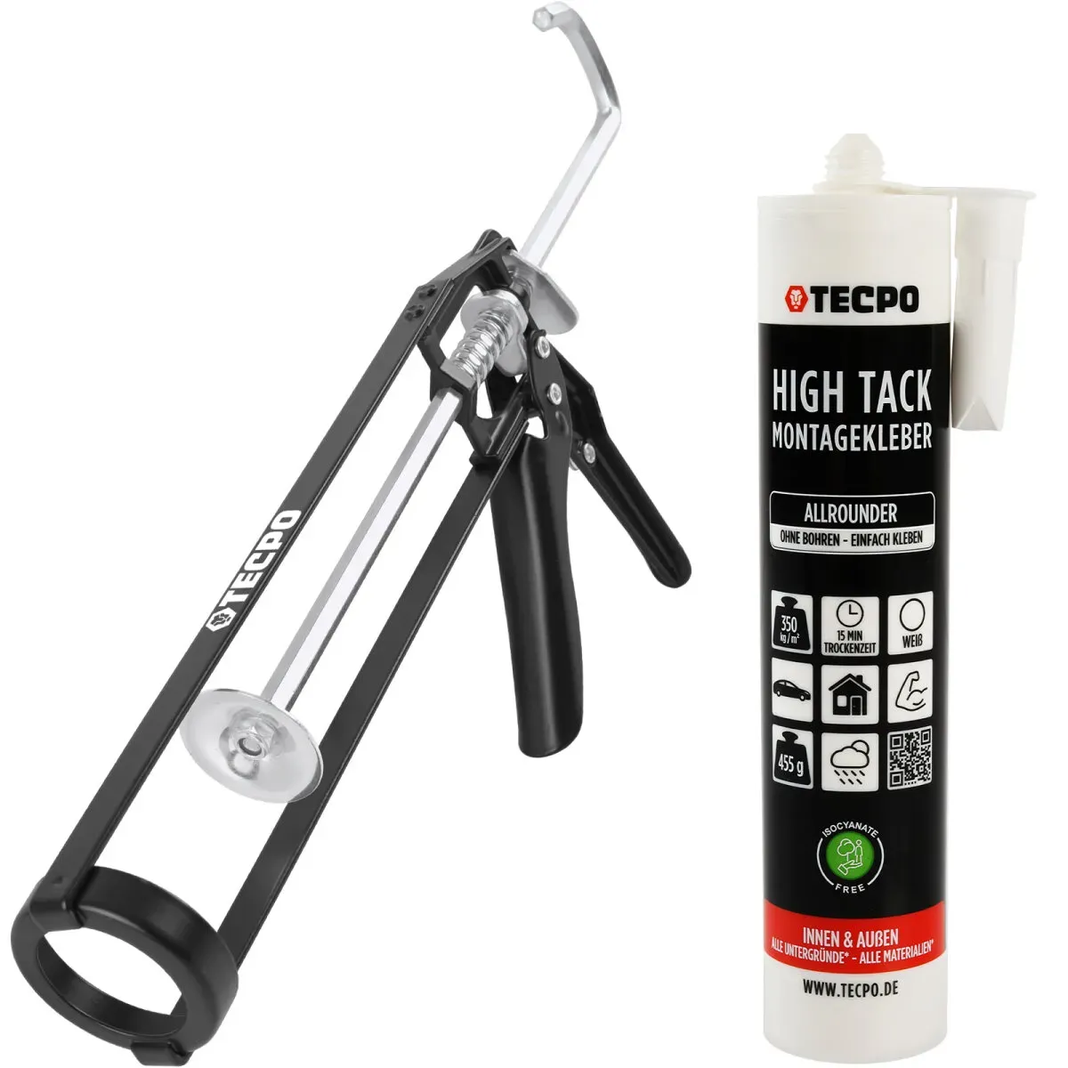 TECPO Allrounder Montagekleber HIGH TACK MS-Polymer 1x 455g Weiß +...