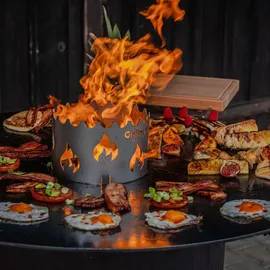 Grillrost.com Das Original Feuerplatte Ø 100 cm 6 mm schwarz
