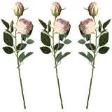 layba Künstliche Rosen 3er-Set Pfirsich 55 cm