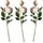 layba Künstliche Rosen 3er-Set Pfirsich 55 cm