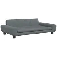 vidaXL Kindersofa Dunkelgrau 100x54x33 cm Samt