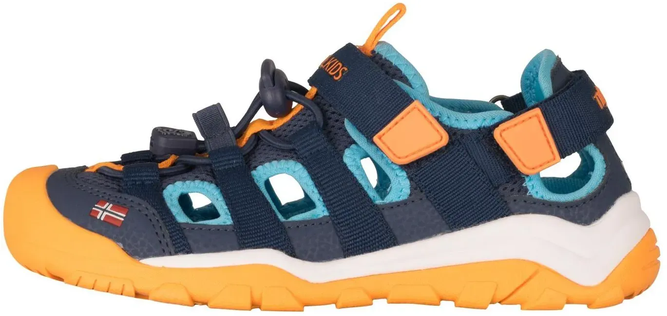 Trollkids Kinder Kristiansand Trekkingsandale - 29 - alpine blue/black/pool blue