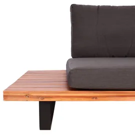 Mendler HWC-H54 Lounge-Set Sofa braun/dunkelgrau