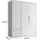 Livetastic Drehtürenschrank Lyss 155 x 194 x 58 cm Weiß/Graphit