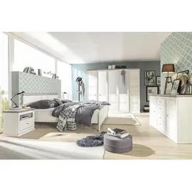 hom'in Kommode 108 x 89,5 x 43 cm Grau / Weiß