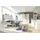 hom'in Kommode 108 x 89,5 x 43 cm Grau / Weiß