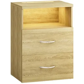 CASARIA Nachttisch Jamie 2er-Set Eiche