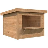 Palmako Marktstand Lenna Set 304 Braun Tauchgrundiert 300 cm x 300 cm FSC®