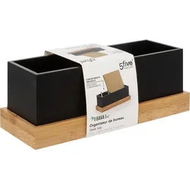 5five simply smart 5five - herausnehmbarer Organizer aus bambus Bava Schwarz