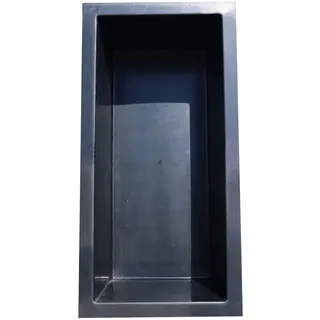 GFK Rechteckbecken (Schwarz) 200 x 100 x 60cm Rechteckiges Teichbecken Frei Haus