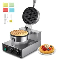 Vevor Kommerzielles Waffeleisen Waffel Maker 1230W 4 Fächerfömige Waffeln