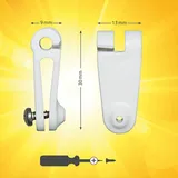 powertec Windhager Laufhaken, Zubehör für Seilspannmarkise/Sonnensegel, Stück