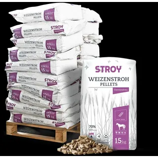 STROY Strohpellets Einstreu 15kg x 20 Sack 300kg Palette