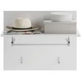 INOSIGN Garderobenpaneel »Malmö, Breite 60 cm, 2 Haken, 1 Kleiderstange, 1 Ablageboden«, Wandpaneel, Paneel, Wandhaken, Wandboard, weiß