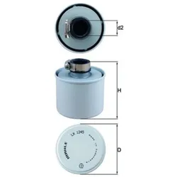Luftfilter Kompressor-Ansaugluft MAHLE LX 1245