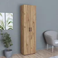 [en.casa] Beistellschrank Åsnes 178x49x32cm Eiche