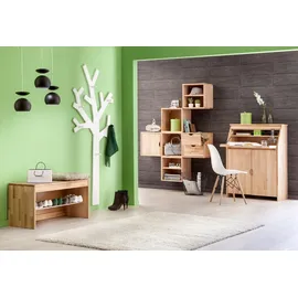 Home Affaire Sekretär HOME AFFAIRE "Luzern, Schreibtisch", beige (kernbuche), B:83cm H:112cm T:25cm, Sekretäre, Sekretär, kompakter Home-Office-Tisch, Massivholz, Breite 83 cm