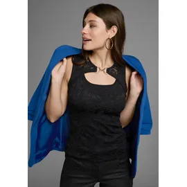 MELROSE Spitzentop Schwarz 38