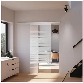 Inova Glasschiebetür Streifen rechts 88 x 203,5 cm weiß