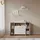 livinity® Wickelkommode Torino Weiß/Goldkraft Eiche mit 3 Schubladen