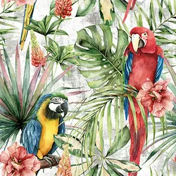 ti-flair 20 Servietten Papier 33x33cm 3-lagig hochwertige Einweg Papierservietten Vogel Papagei Ara Motiv Geburtstagsservietten Motivservietten Lunchservietten