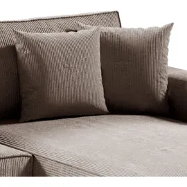 petits-meubles U-Sofa Cord 5-Sitzer Schwarz