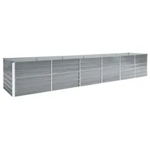 vidaXL Garten-Hochbeet verzinkter Stahl rechteckig 480 x 80 x 77 cm Grau 
