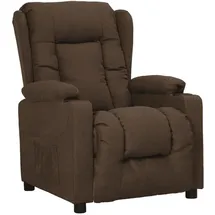 vidaXL Relaxsessel mit verstellbarer Rückenlehne Polyester 2 Getränkehalter 80 x 100 x 90 cm Braun