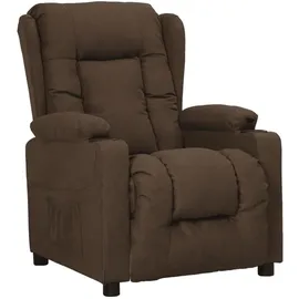 vidaXL Relaxsessel mit verstellbarer Rückenlehne Polyester 2 Getränkehalter 80 x 100 x 90 cm Braun