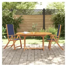 vidaXL Gartenstühle 2 Stk. Klappbar Massivholz Akazie und Textilene