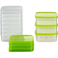 MiraHome Vorratsdosen Sets verschiedene Größen rund/quadratisch grün – Vorratsdosen mit Deckel Luftdicht – Gefrierdosen für Mealprep & Küche - Grün