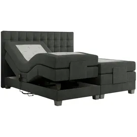 MKS Meble Boxspringbett 200 x 200 cm H4 Dunkelgrau
