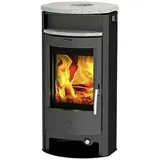 Fireplace Dauerbrandofen Burma  (6 kW, Raumheizvermögen: 108 m3, Verkleidung: Speckstein, Schwarz)
