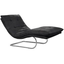 Relaxliege W.SCHILLIG "daily dreams", grau (anthrazit s37), B:75cm H:91cm T:170cm, Stoff S37 (100% Polyester), Sofas, in Waffelkissen-Optik, wahlweise mit Motor, Freischwingergestell