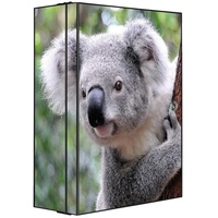 banjado Medizinschrank Stahl Koala (abschließbar, 3 große und 2 kleine Fächer) 35 x 46 x 15cm schwarz