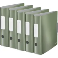 Leitz Qualitäts-Ordner 180° Active Style, 5er Pack, A4, Seladon