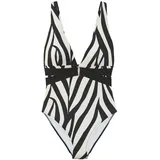 French Connection Badeanzug Louise Schwarz/Creme 40 Cup C/D