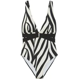 French Connection Badeanzug Louise Schwarz/Creme 40 Cup C/D