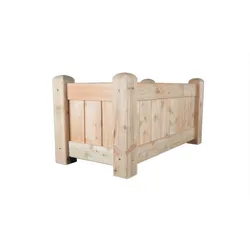 Blumenkübel Krakau 100 x 50 x 50 cm – Blumenkübel Holz aus Lärche – stabiler Pflanzkasten – Pflanzkasten für Gärten & Terrassen
