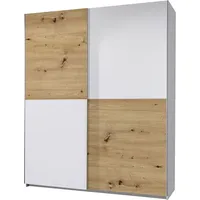 Sconto Schwebetürenschrank Time 170 x 195 x 59 cm Weiß