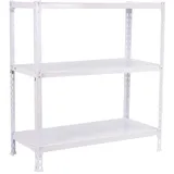 simonclick Metallregal 3 Böden 900x1000x400 mm Weiß