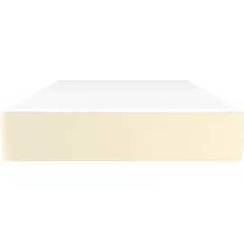 vidaXL Taschenfederkernmatratze Creme 100x200x20 cm Kunstleder