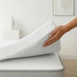 Matratzen Topper 200x200 cm | Höhe 8CM H2&H3 | Abnehmbarer und waschbarer Überzug | Linderung von Muskelverspannungen | Wendebar | Matratzenauflage 100% viskoelastisch | Matratzentopper 200x200