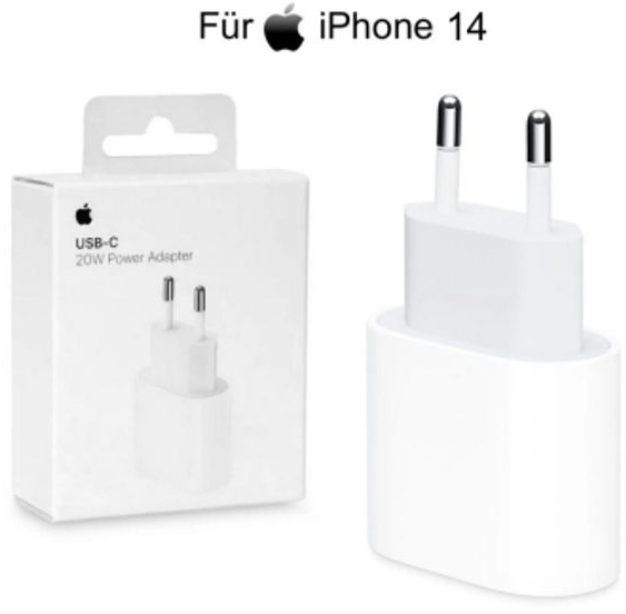 Apple iPhone 14 MHJE3ZM/A Ladegerät 20W USB‐C Power Adapter